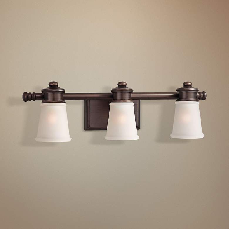 Image 1 Minka Lavery Traditional 23 1/2" Wide Brushed Bronze Bath Light