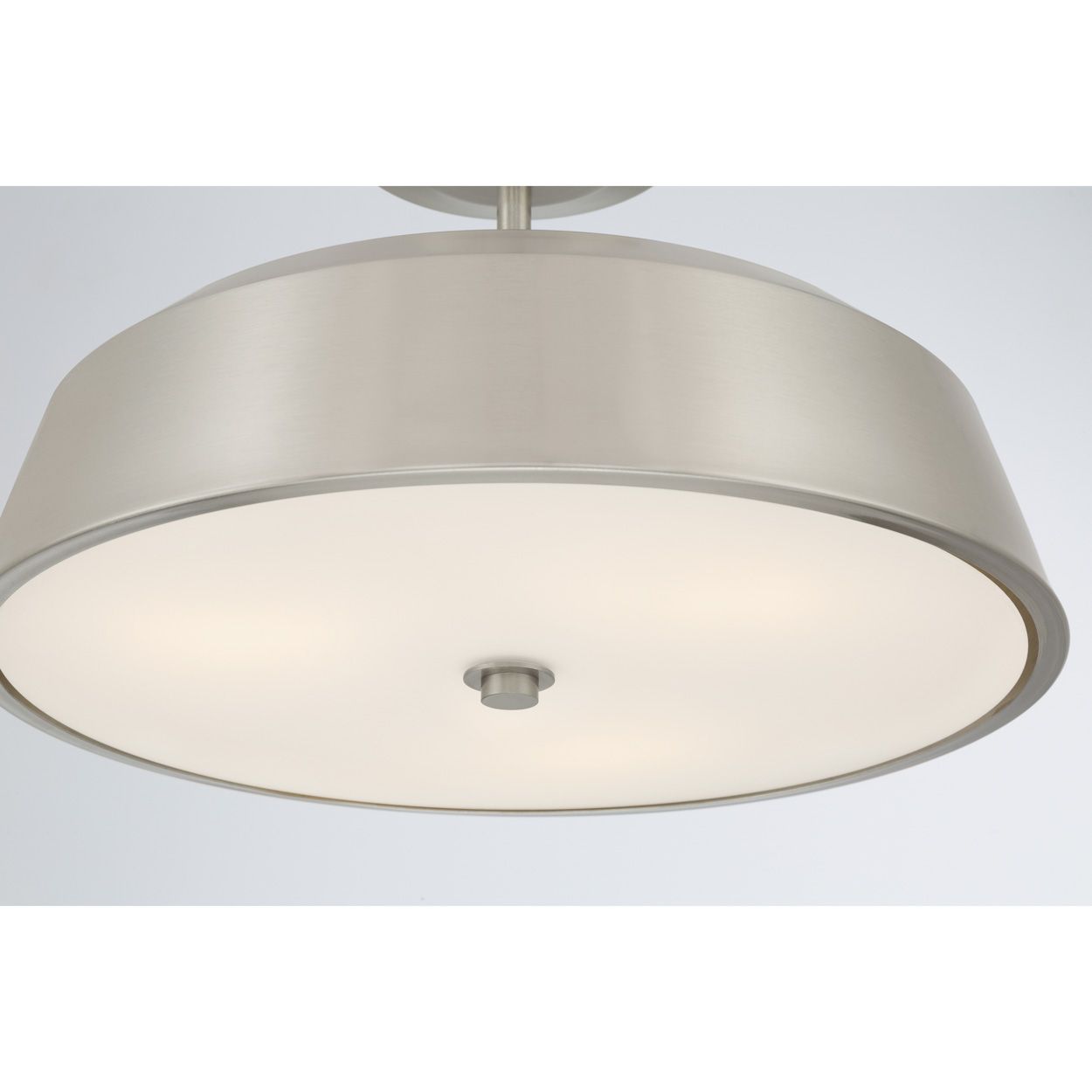 Image 5 Minka Lavery Trellwyn 3-Light 15-in Brushed Nickel Semi-Flush with Shade more views
