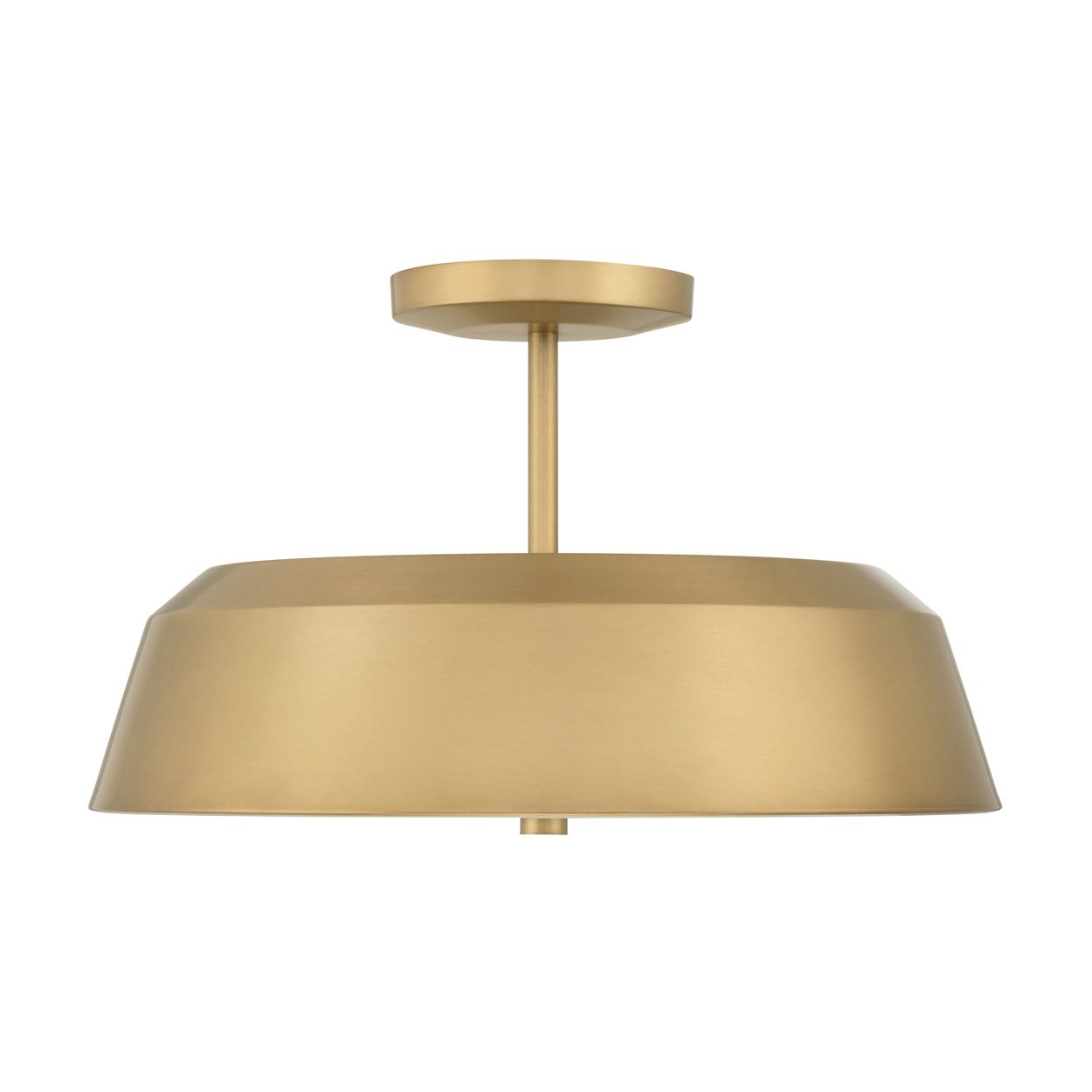 Image 7 Minka Lavery Trellwyn 3-Light 15-in Legacy Brass Semi-Flush with Shade more views