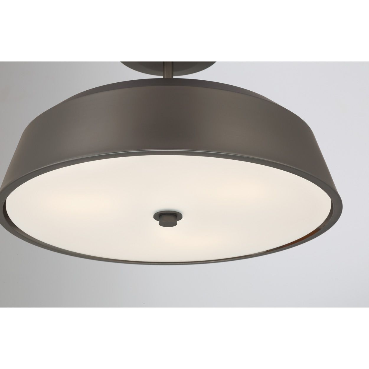Thumbnail3 of Minka Lavery Trellwyn 3-Lt 15-in Plated Dark Bronze Semi-Flush with Shade more views