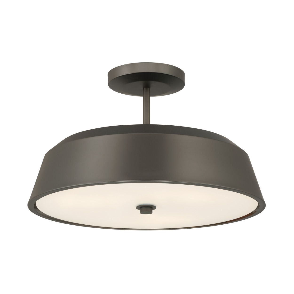 Thumbnail4 of Minka Lavery Trellwyn 3-Lt 15-in Plated Dark Bronze Semi-Flush with Shade more views