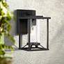 1_Minka Lavery Trescott 11 1/2" High Square Black Outdoor Wall Light