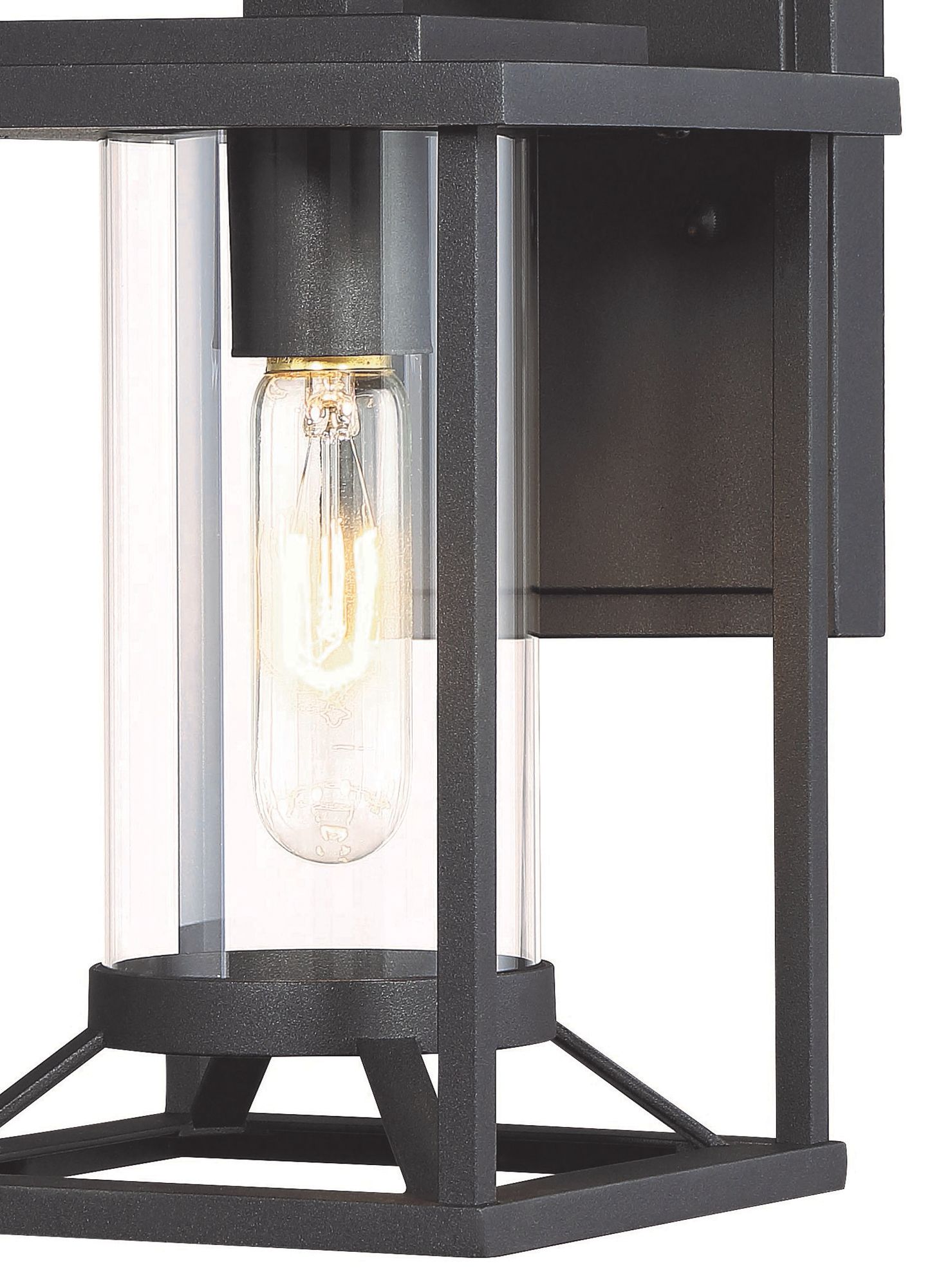 Minka Lavery Trescott 11 1/2" High Square Black Outdoor Wall Light