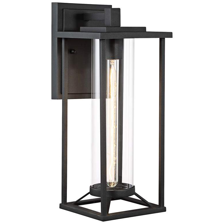Image 2 Minka Lavery Trescott 17 1/4" High Black Modern Outdoor Wall Light