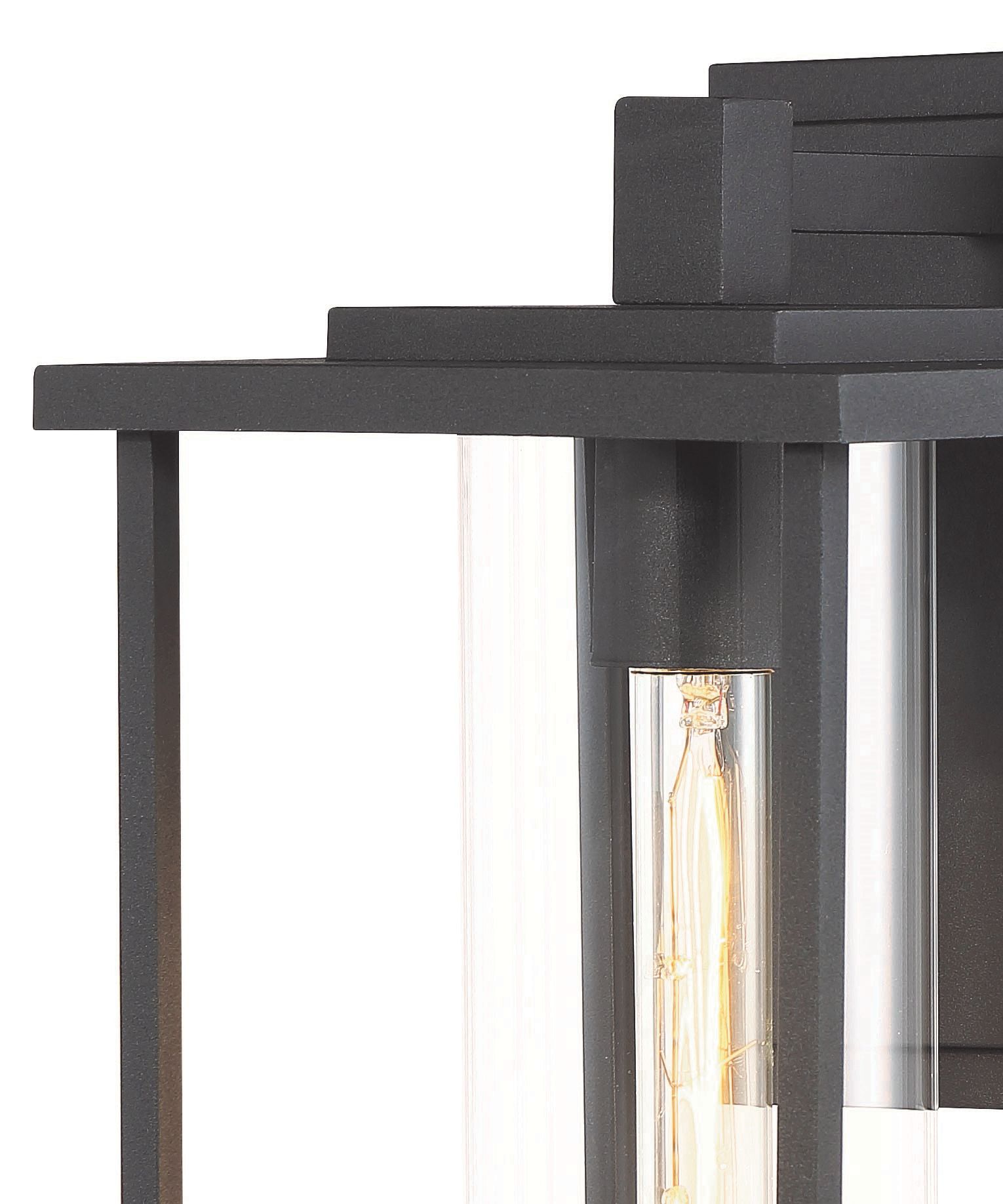 Minka Lavery Trescott 17 1/4" High Black Modern Outdoor Wall Light