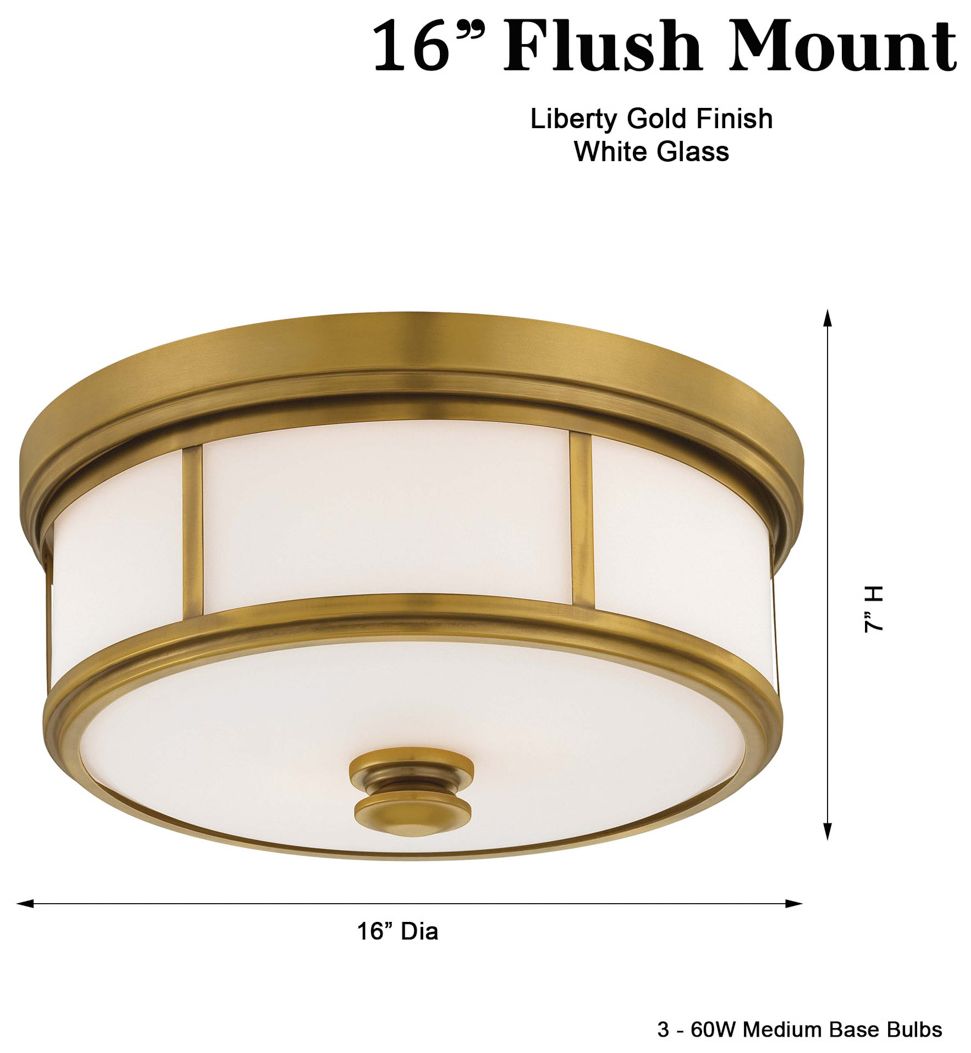 Thumbnail3 of Minka Lavery Trevino 16" Wide Liberty Gold Drum Ceiling Light more views