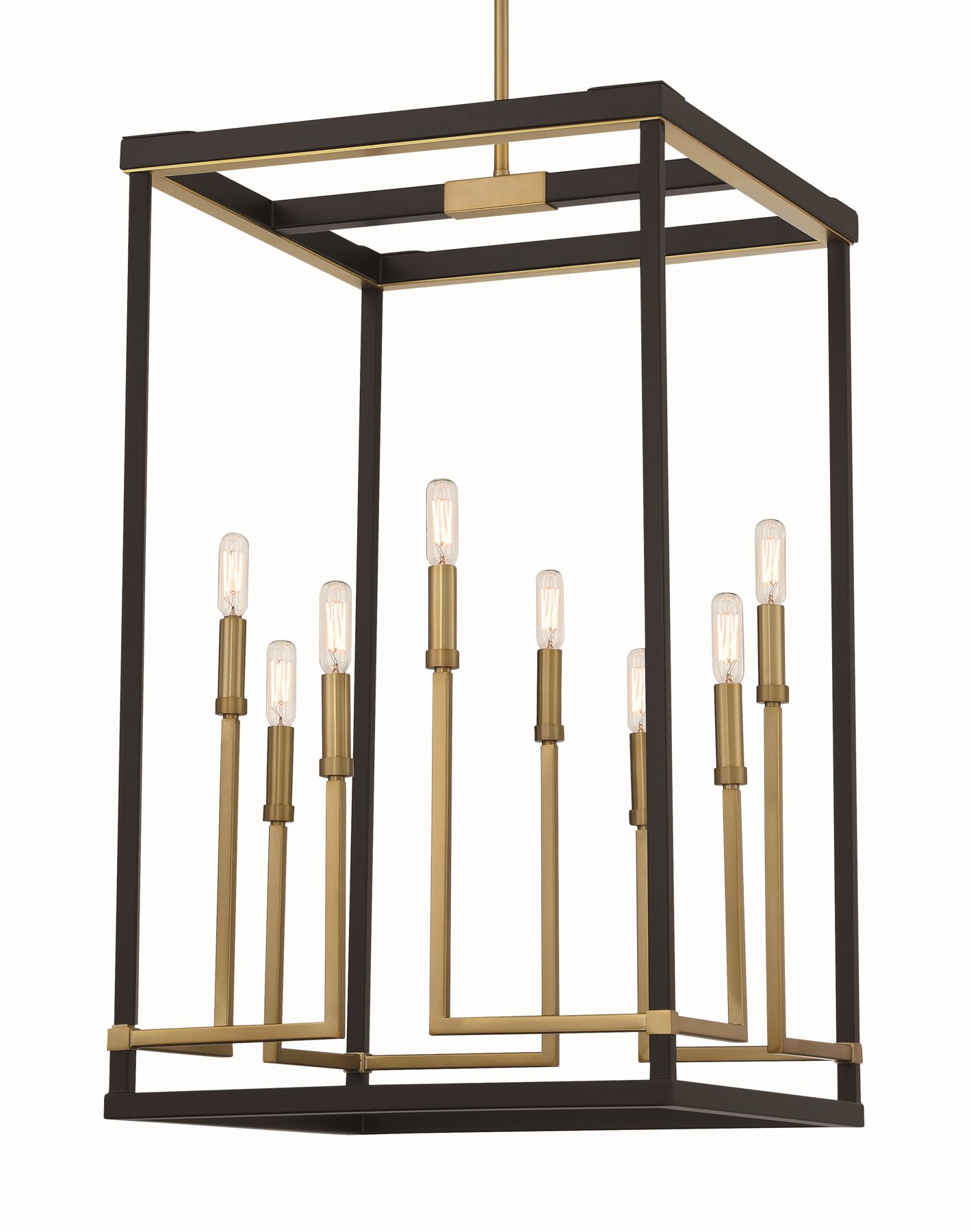 Image 4 Minka-Lavery Union Estates 8-Light Black and Soft Brass Pendant more views