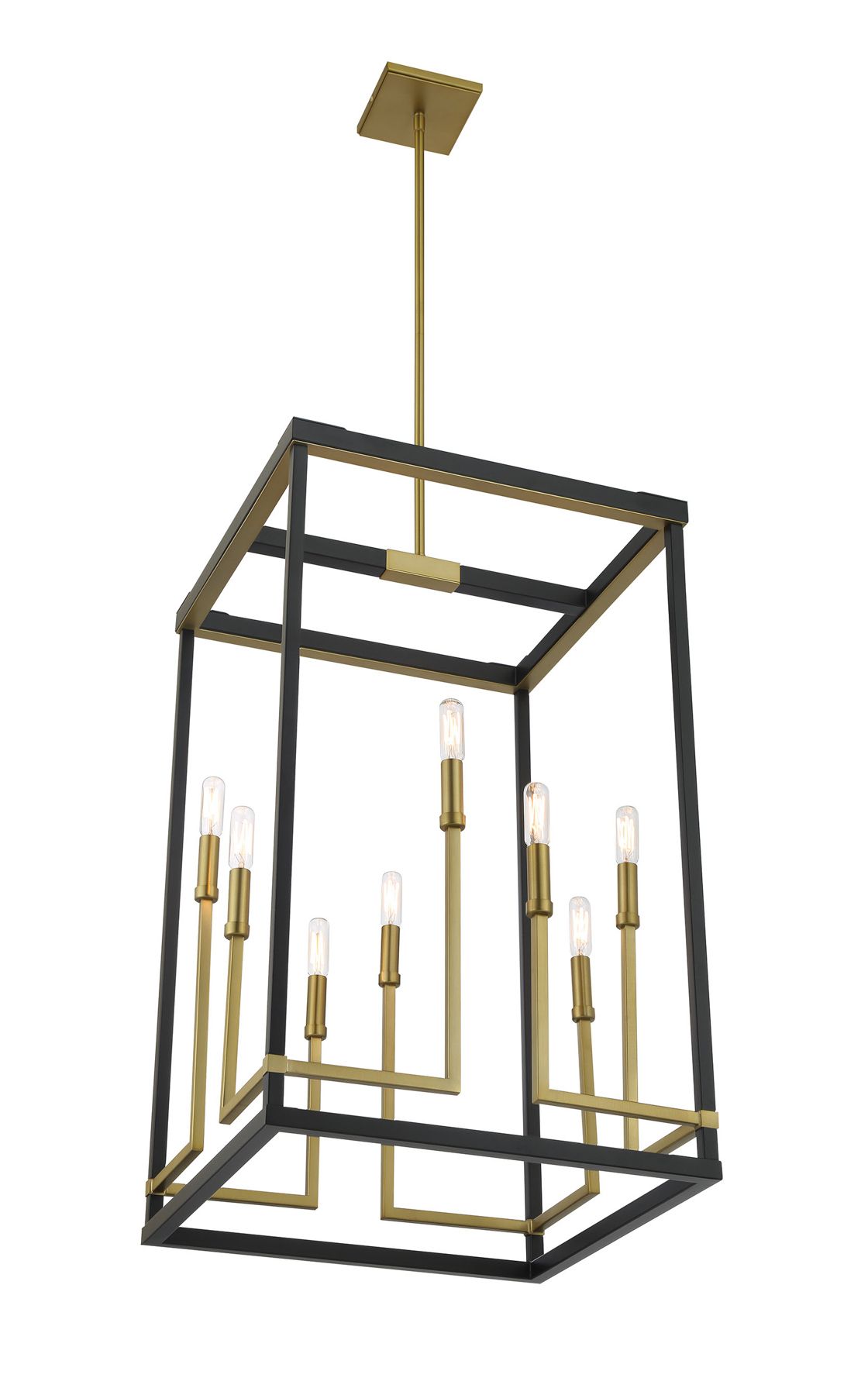 Image 6 Minka-Lavery Union Estates 8-Light Black and Soft Brass Pendant more views