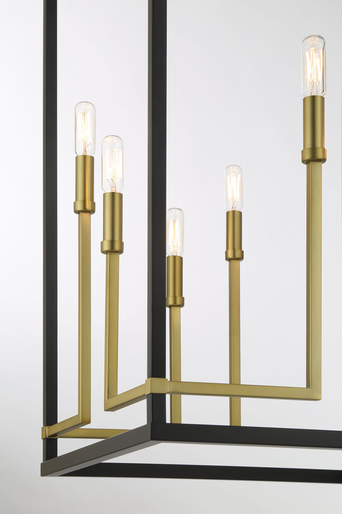Image 7 Minka-Lavery Union Estates 8-Light Black and Soft Brass Pendant more views