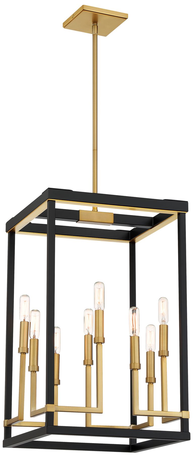 Image 2 Minka-Lavery Union Estates 8-Light Coal and Soft Brass Pendant