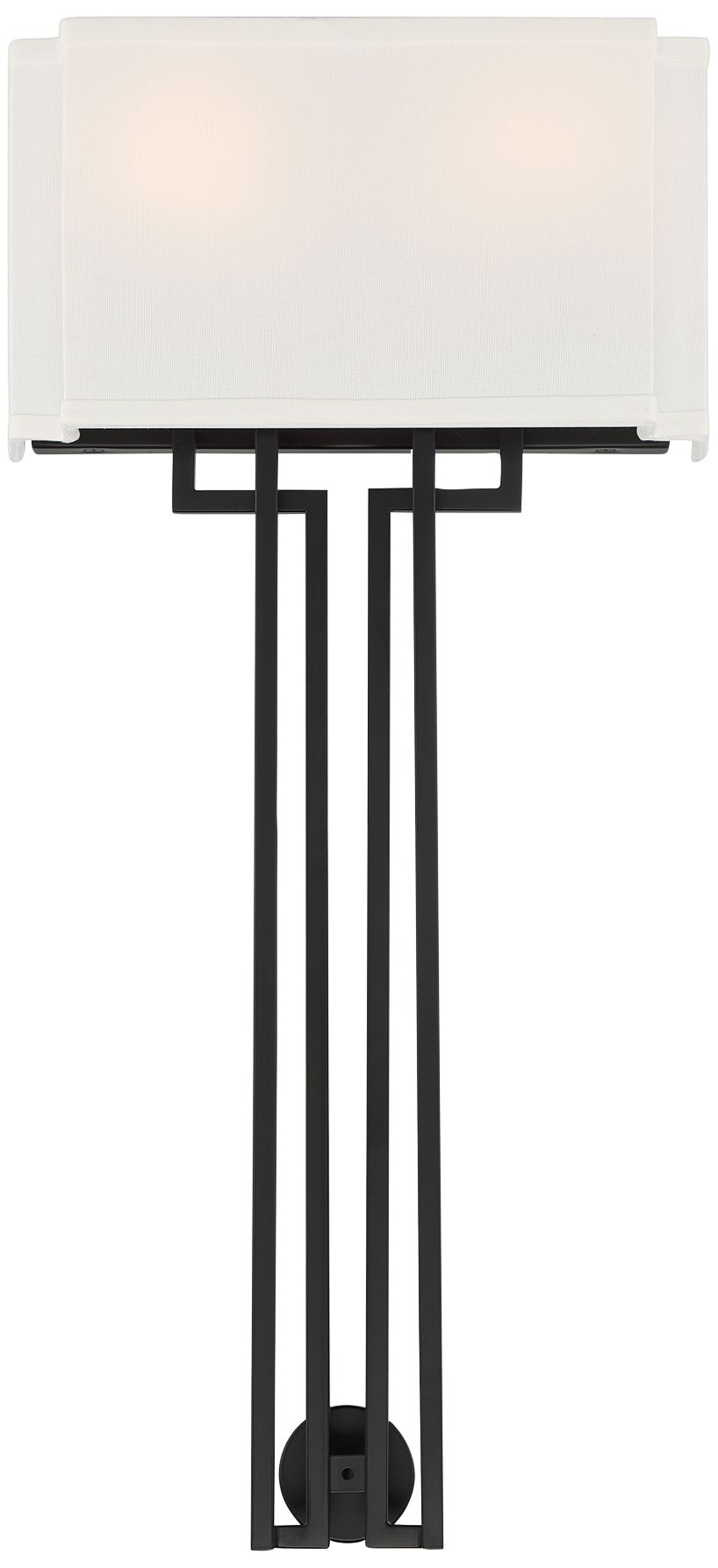 Minka-Lavery Upham Estates 2-Light Black and Polished Nickel Wall Sconce