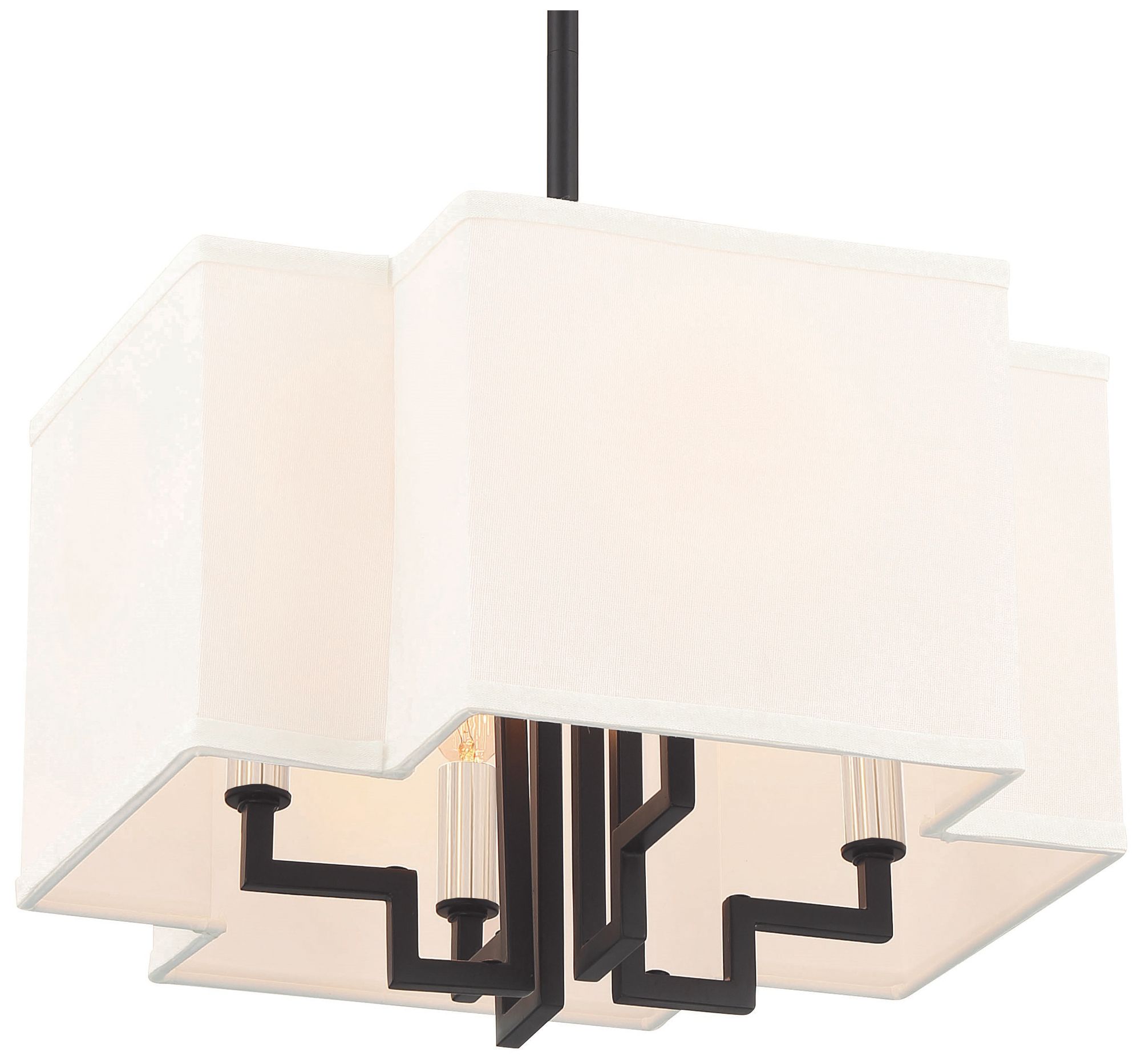 Image 2 Minka-Lavery Upham Estates 4-Light Black and Polished Nickel Pendant more views