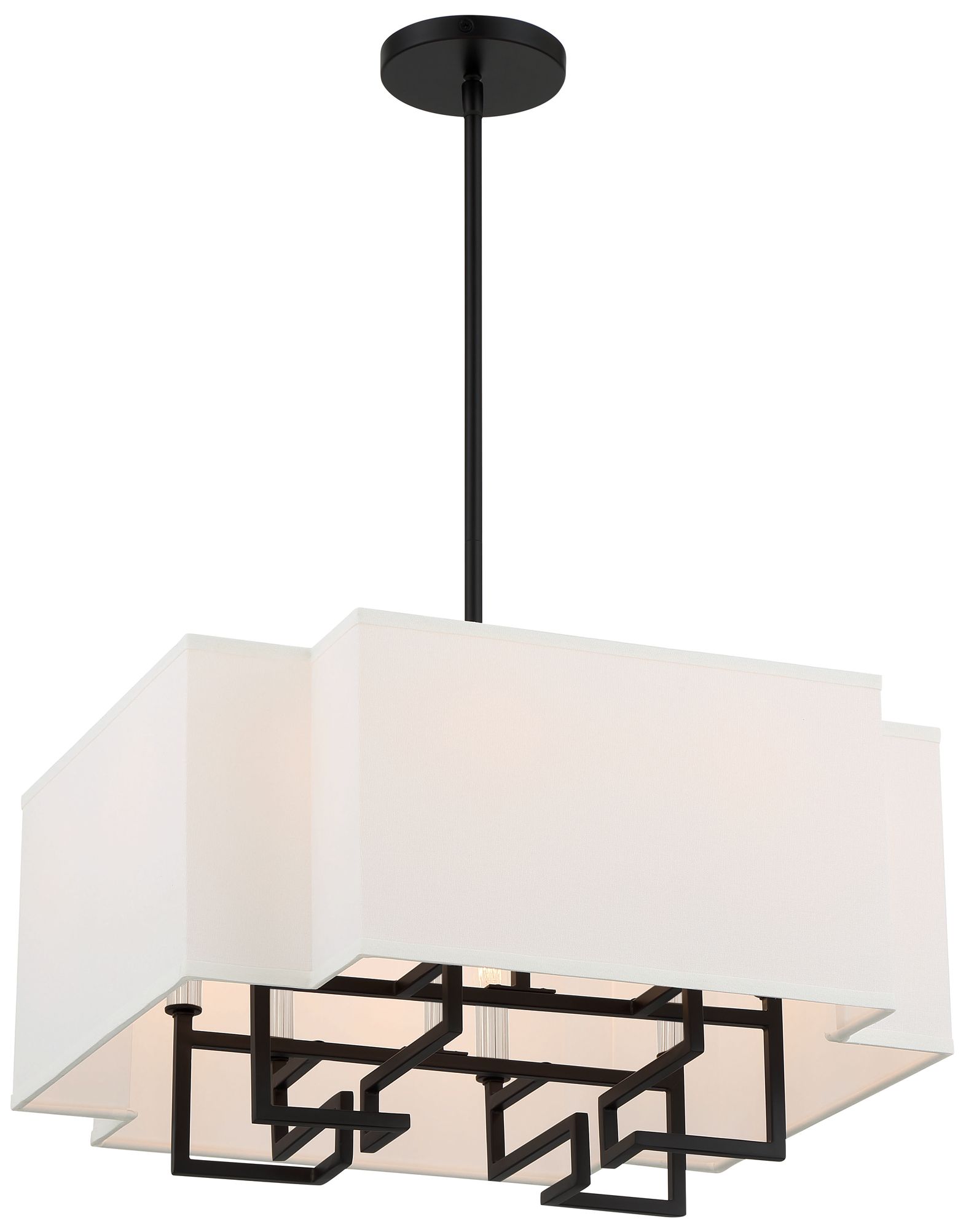 Image 3 Minka-Lavery Upham Estates 8-Light Black and Polished Nickel Pendant