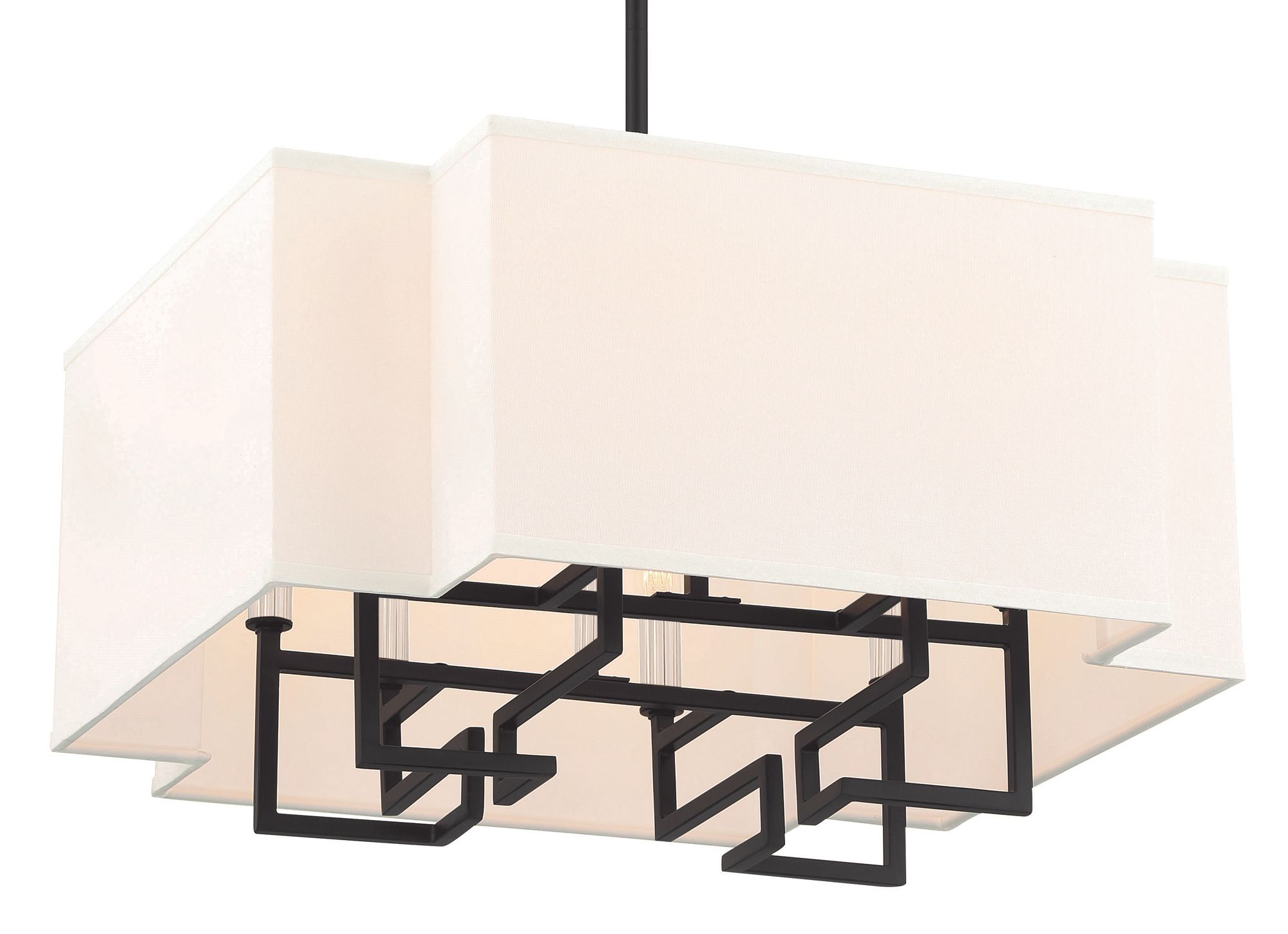 Image 4 Minka-Lavery Upham Estates 8-Light Black and Polished Nickel Pendant more views