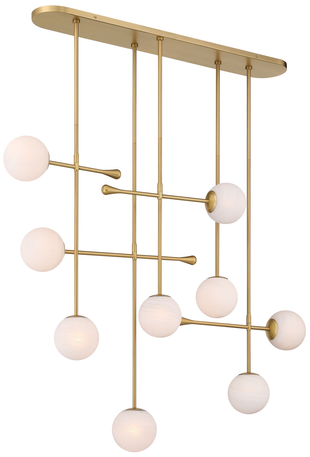 Thumbnail3 of Minka Lavery Ursolus 9-Light 8.75-in Legacy Brass Linear Chandelier more views