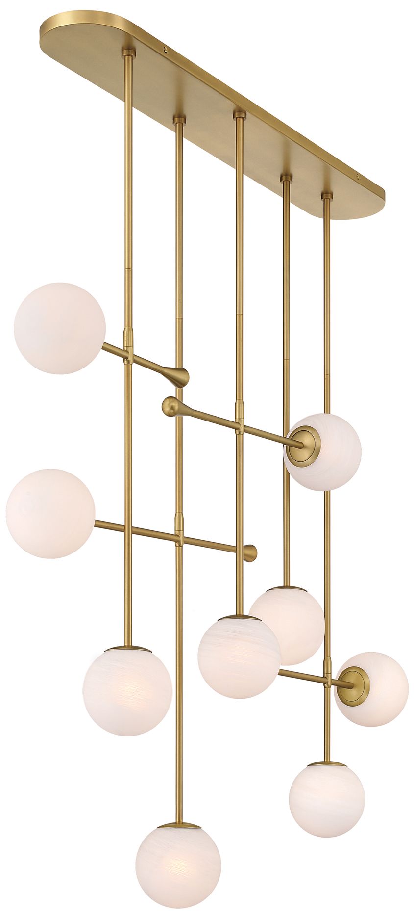 Minka Lavery Ursolus 9-Light 8.75-in Legacy Brass Linear Chandelier