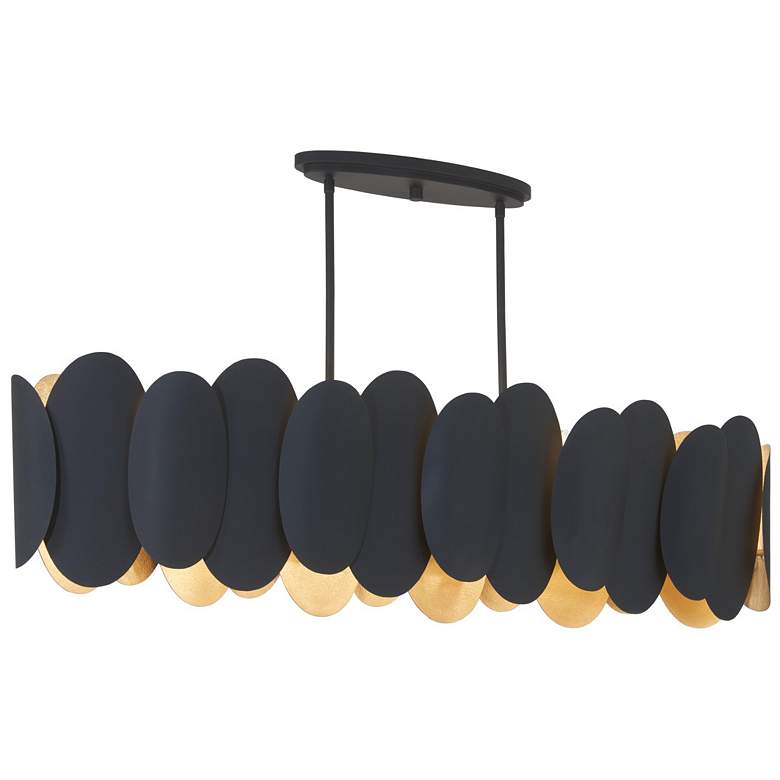 Image 4 Minka-Lavery Vailen 10-Light Dark Black and Textured Gold Island Chandelier more views
