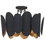 2_Minka-Lavery Vailen 7-Light Dark Matte Black and Textured Gold Semi Flush
