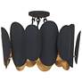 6_Minka-Lavery Vailen 7-Light Dark Matte Black and Textured Gold Semi Flush more views