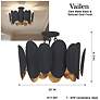 7_Minka-Lavery Vailen 7-Light Dark Matte Black and Textured Gold Semi Flush more views