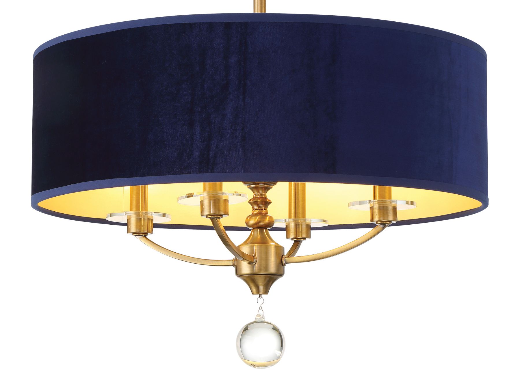 Image 3 Minka Lavery Van Noord 4-Light 21-in Brass Semi-Flush more views