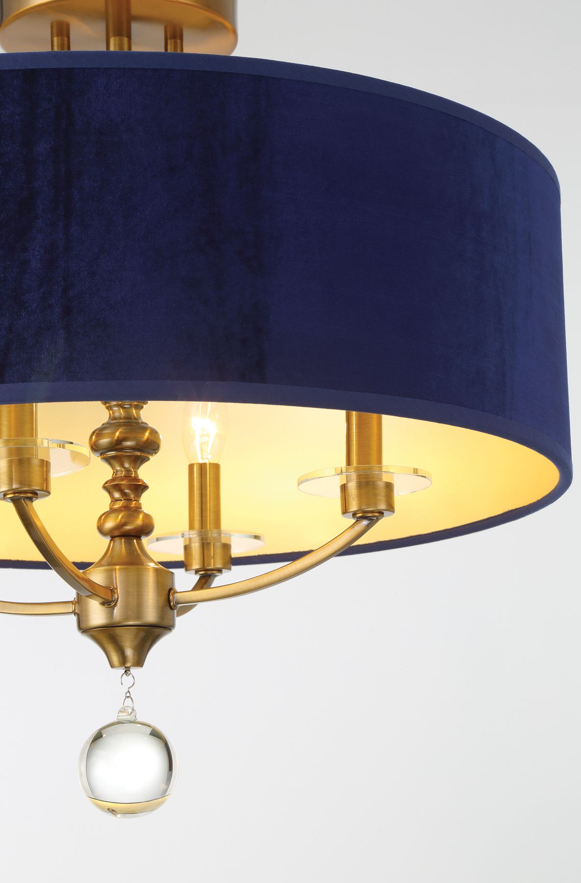 Image 5 Minka Lavery Van Noord 4-Light 21-in Brass Semi-Flush more views