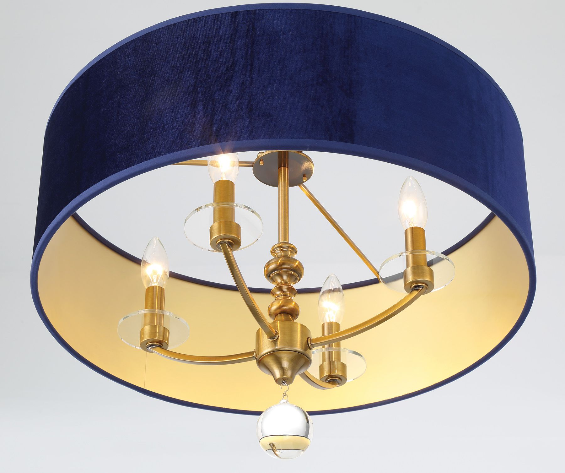 Image 6 Minka Lavery Van Noord 4-Light 21-in Brass Semi-Flush more views