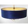 5_Minka Lavery Van Noord 6-Light 32-in Brass Pendant with Blue Velvet Shade more views