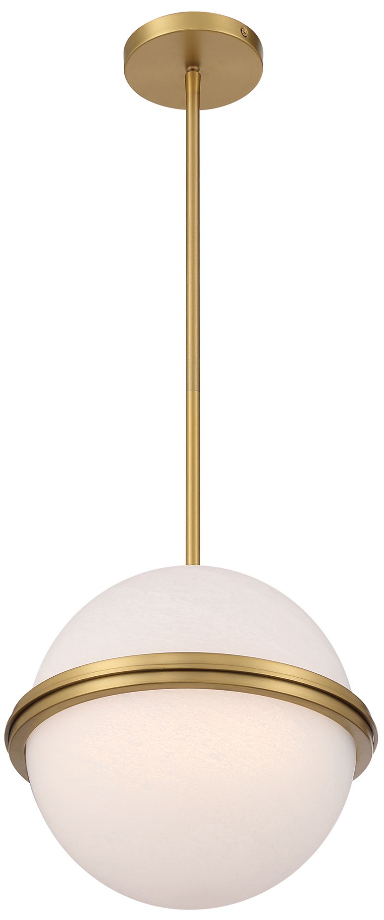 Minka Lavery Vanderlane LED 11.75-in Legacy Brass Pendant with Glass Shade