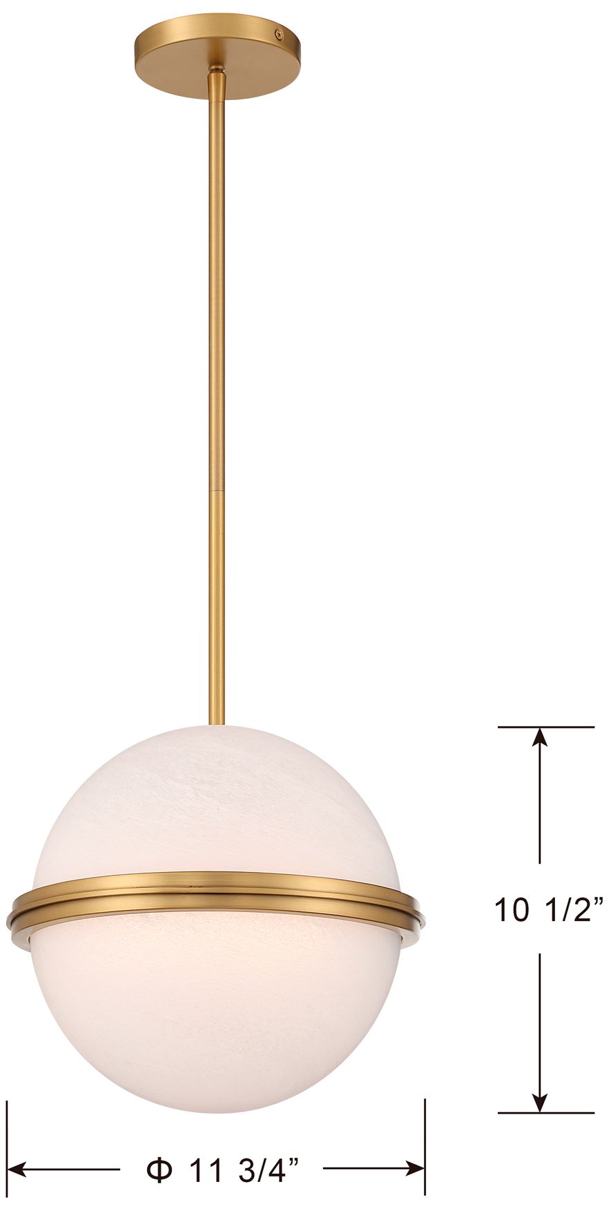 Minka Lavery Vanderlane LED 11.75-in Legacy Brass Pendant with Glass Shade