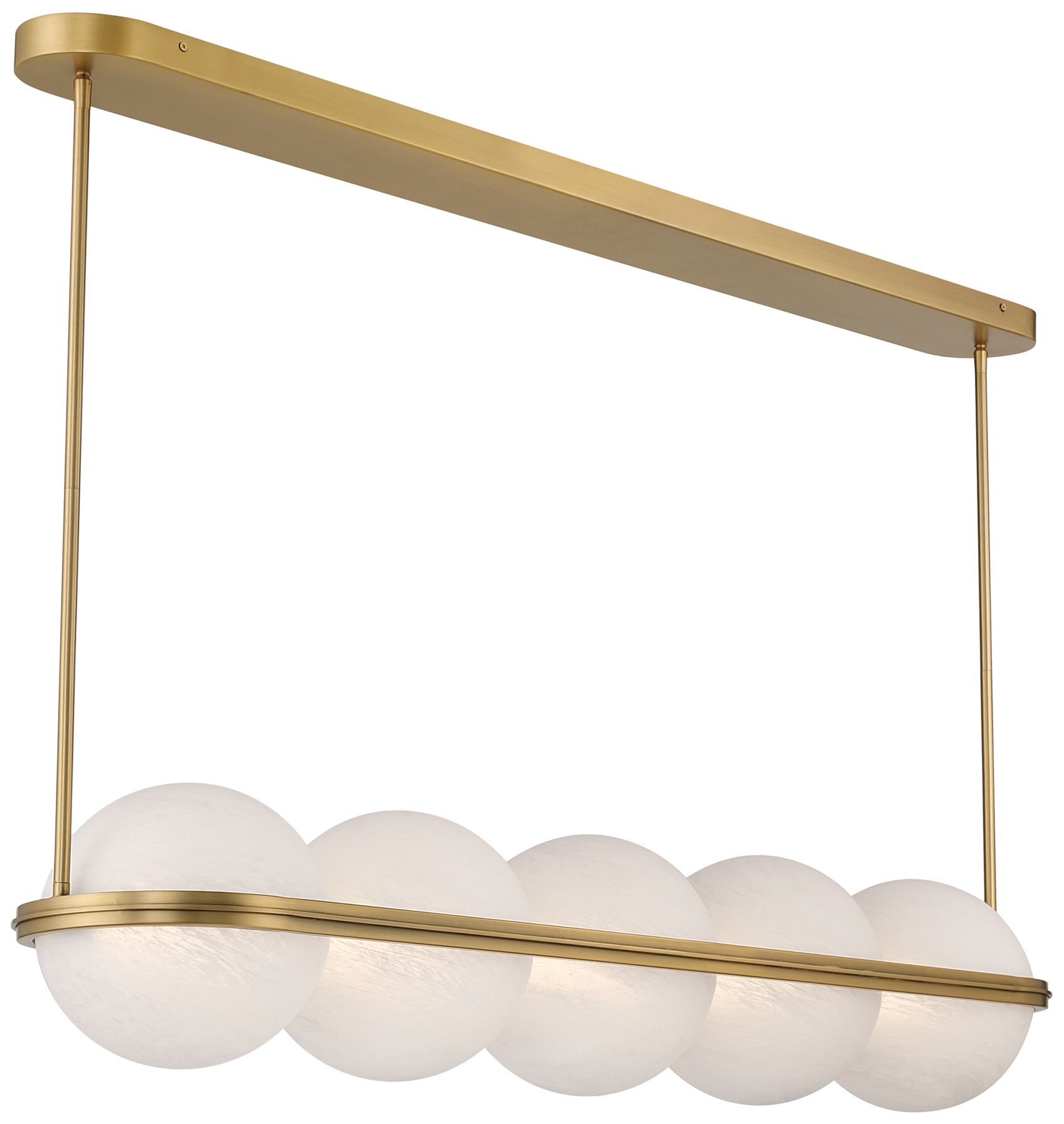 Minka Lavery Vanderlane LED-Light 10.5-in Legacy Brass Linear Chandelier