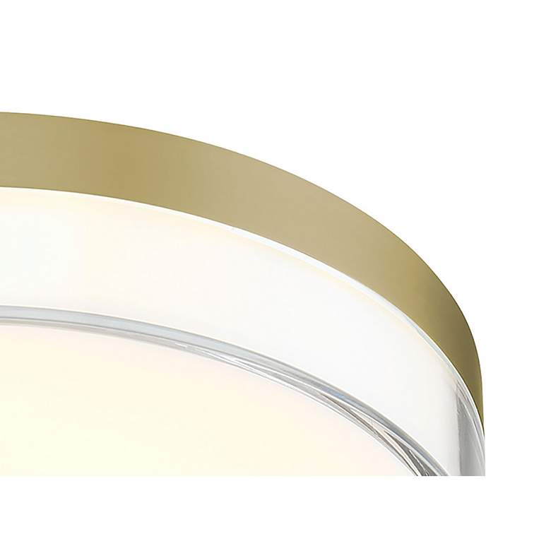 Image 3 Minka Lavery Vantage 1-Light LED Ashen Brass Flush Mount more views