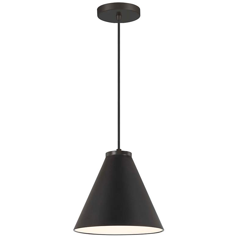 Image 1 Minka Lavery Vantage 10" Wide Modern Coal Black Cone Mini Pendant