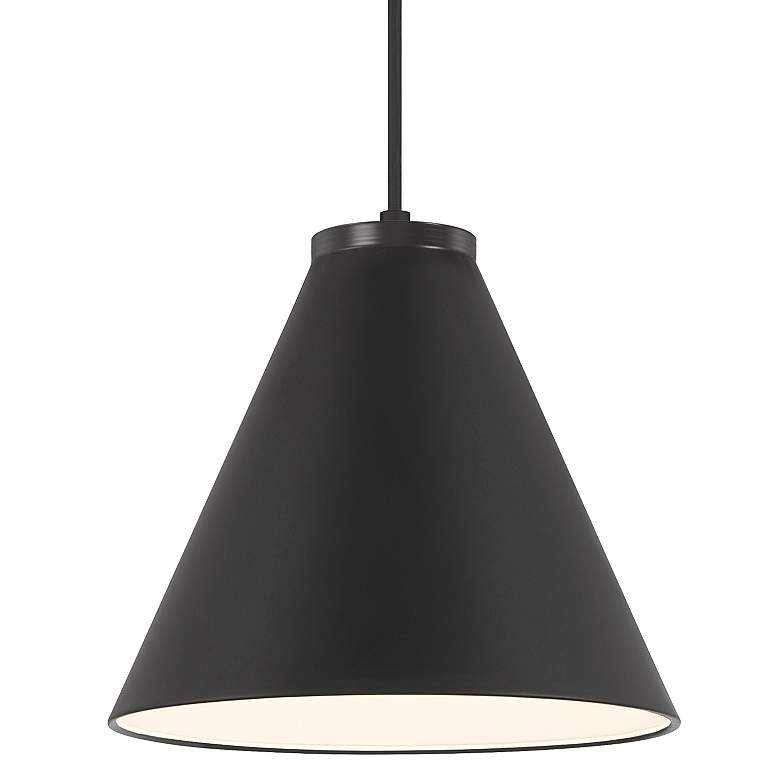Image 3 Minka Lavery Vantage 10" Wide Modern Coal Black Cone Mini Pendant more views