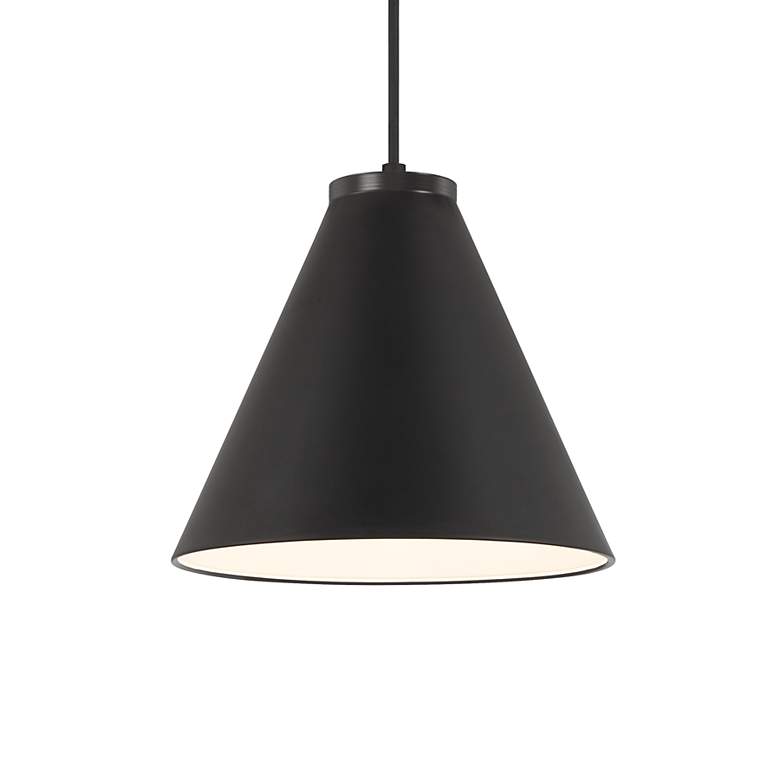 Image 4 Minka Lavery Vantage 10" Wide Modern Coal Black Cone Mini Pendant more views