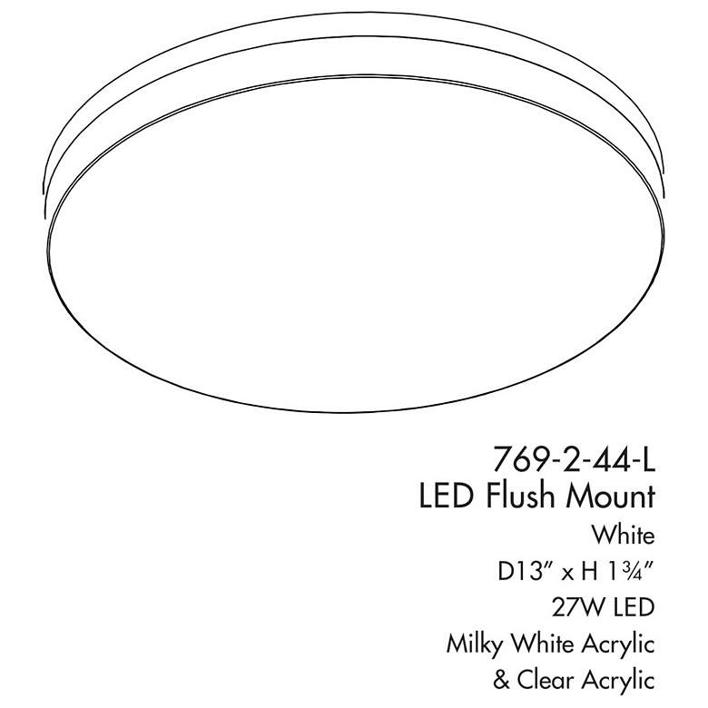 Image 5 Minka-Lavery Vantage 13" Wide LED White Flush Mount Ceiling Light more views