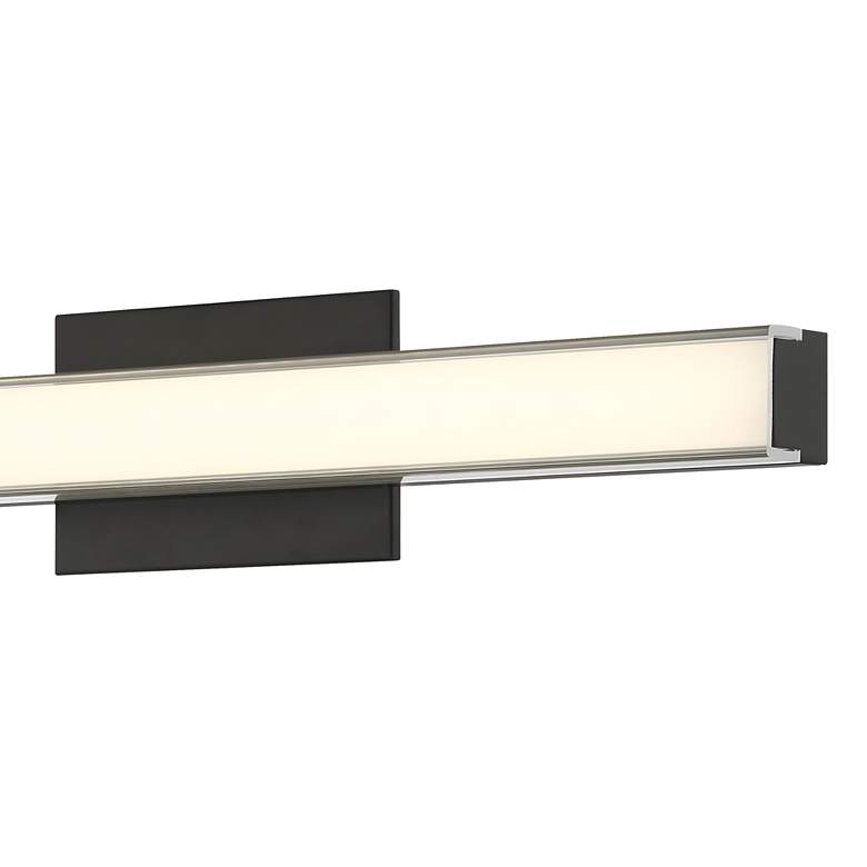 Image 2 Minka Lavery Vantage CCT 24-in Coal Black Vanity Light with Acrylic Shade more views