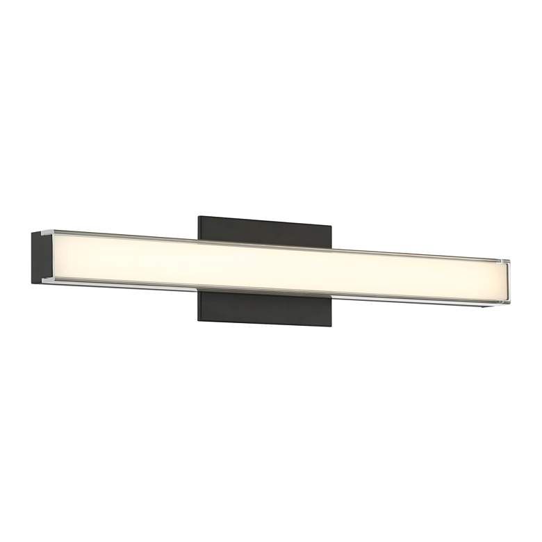 Image 4 Minka Lavery Vantage CCT 24-in Coal Black Vanity Light with Acrylic Shade more views