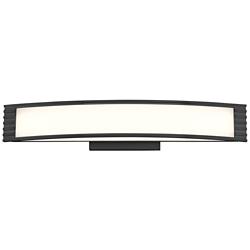 Minka Lavery Vantage LED 24-in Coal Black Vanity Light with Acrylic Shades