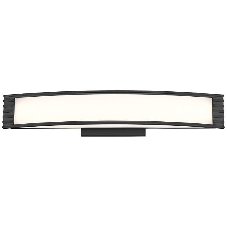 Image 4 Minka Lavery Vantage LED 24-in Coal Black Vanity Light with Acrylic Shades more views