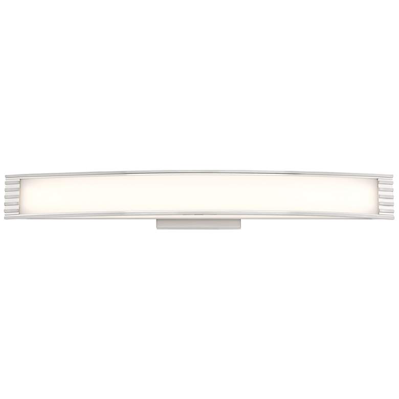 Image 1 Minka Lavery Vantage LED 32-in Brushed Nickel Vanity Light with Shade