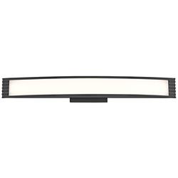 Minka Lavery Vantage LED 32-in Coal Black Vanity Light with Acrylic Shades