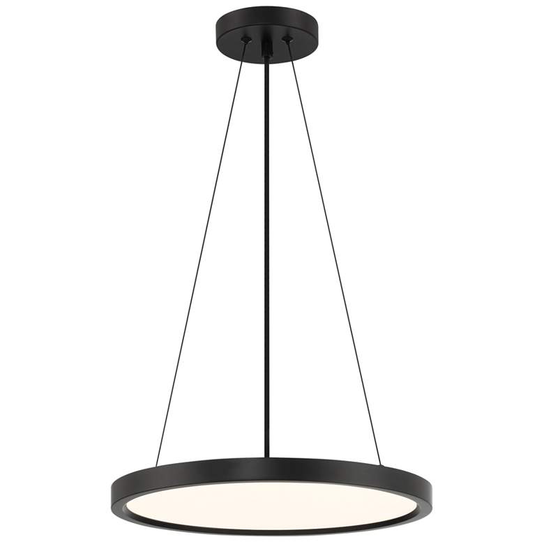 Image 1 Minka Lavery Vantage LED Black Pendant with White Acrylic Diffuser