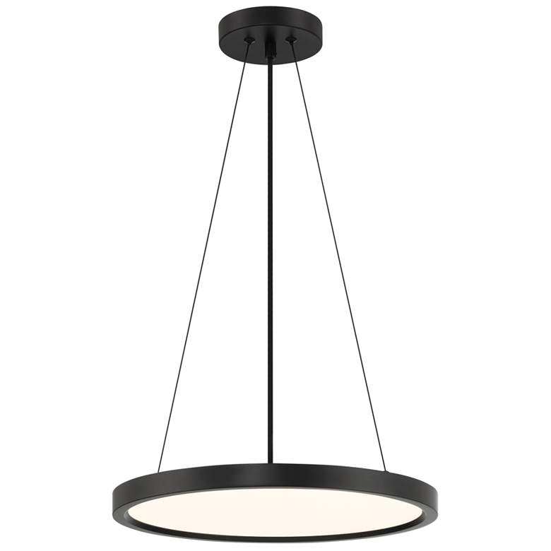 Image 1 Minka Lavery  Vantage LED Black Pendant with White Acrylic Diffuser