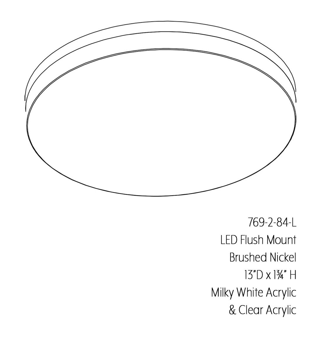 Image 4 Minka-Lavery Vantage LED Brushed Nickel Flush Mount more views