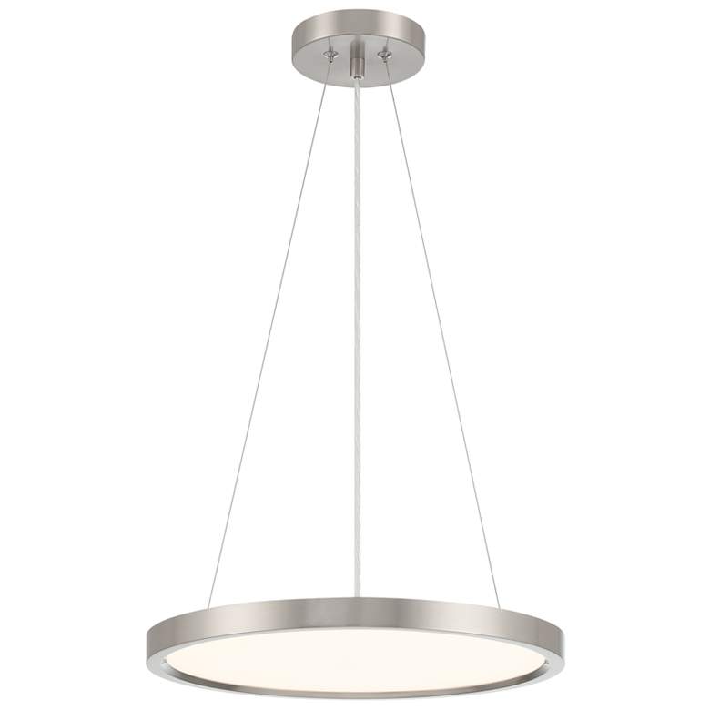 Image 1 Minka Lavery Vantage LED Brushed Nickel Pendant with White Diffuser