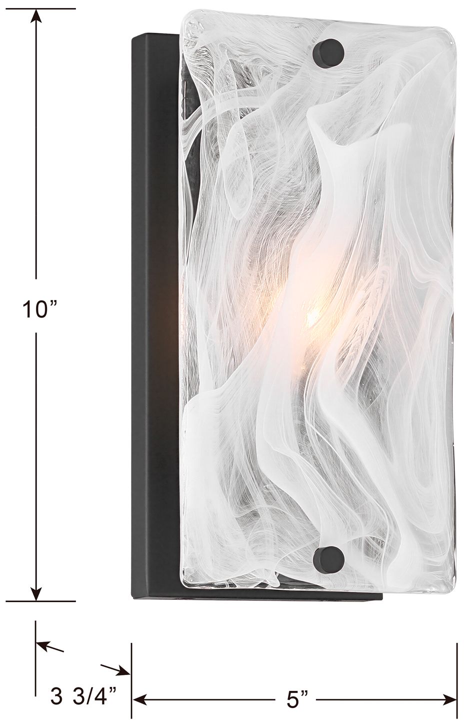 Image 6 Minka Lavery Veil 1-Lt 5-in Dark Matte Black Wall Sconce with Glass Shade more views