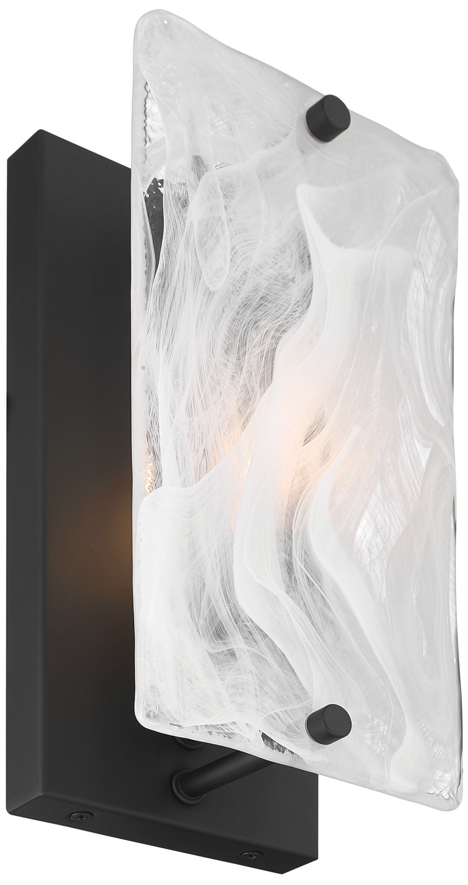 Image 7 Minka Lavery Veil 1-Lt 5-in Dark Matte Black Wall Sconce with Glass Shade more views