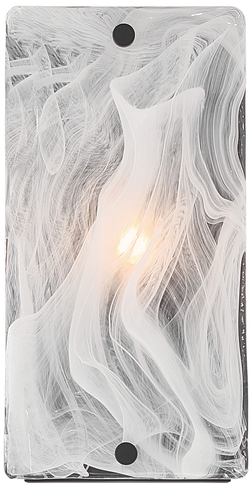 Minka Lavery Veil 1-Lt 5-in Dark Matte Black Wall Sconce with Glass Shade