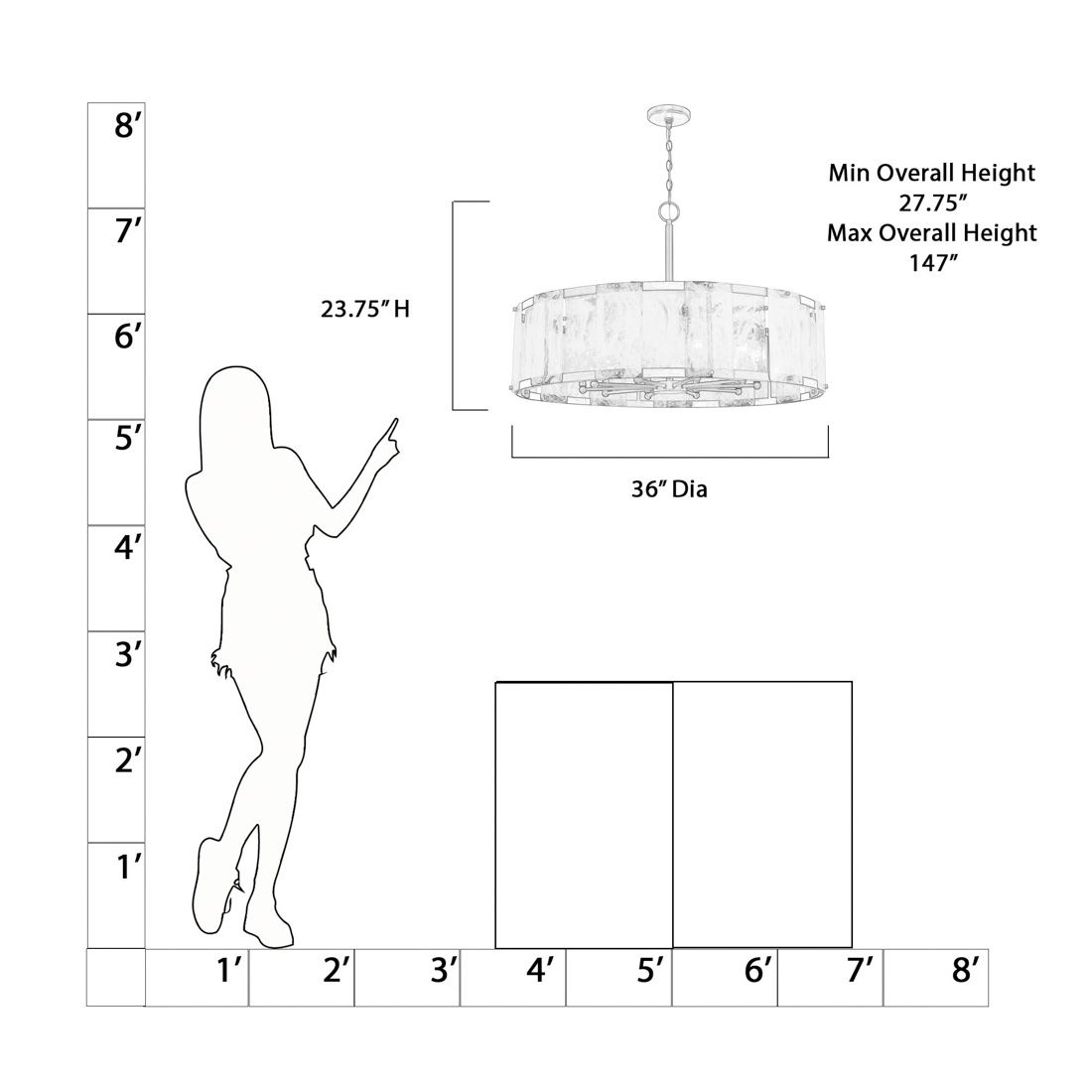 Minka-Lavery Veil 10-Light 36-in Legacy Brass Pendant with Glass Shade